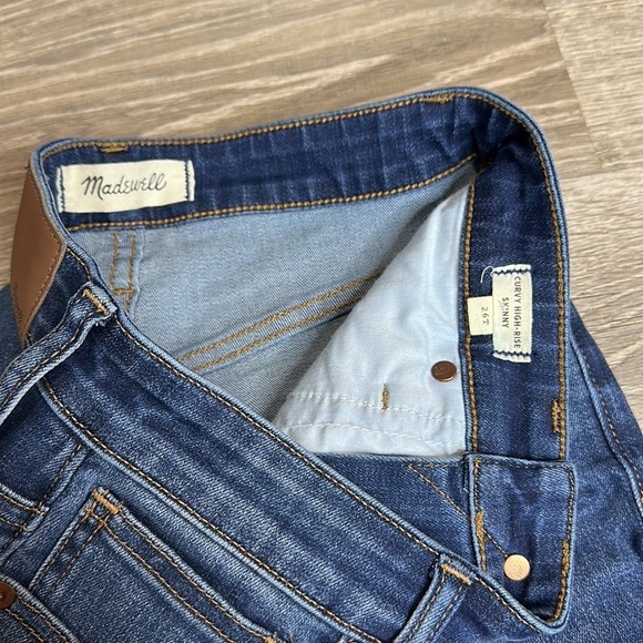 Madewell Women’s Curvy High Rise Skinny Jeans Blue Sz 26 Tall - Picture 3 of 11
